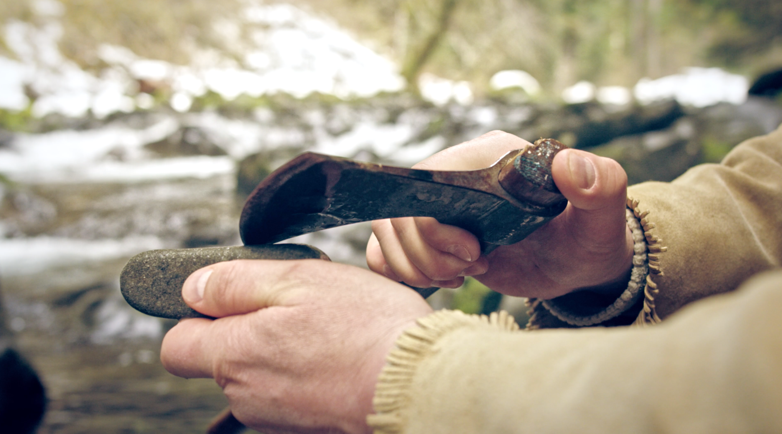 Sharpen Your Hatchet with a Water Stone